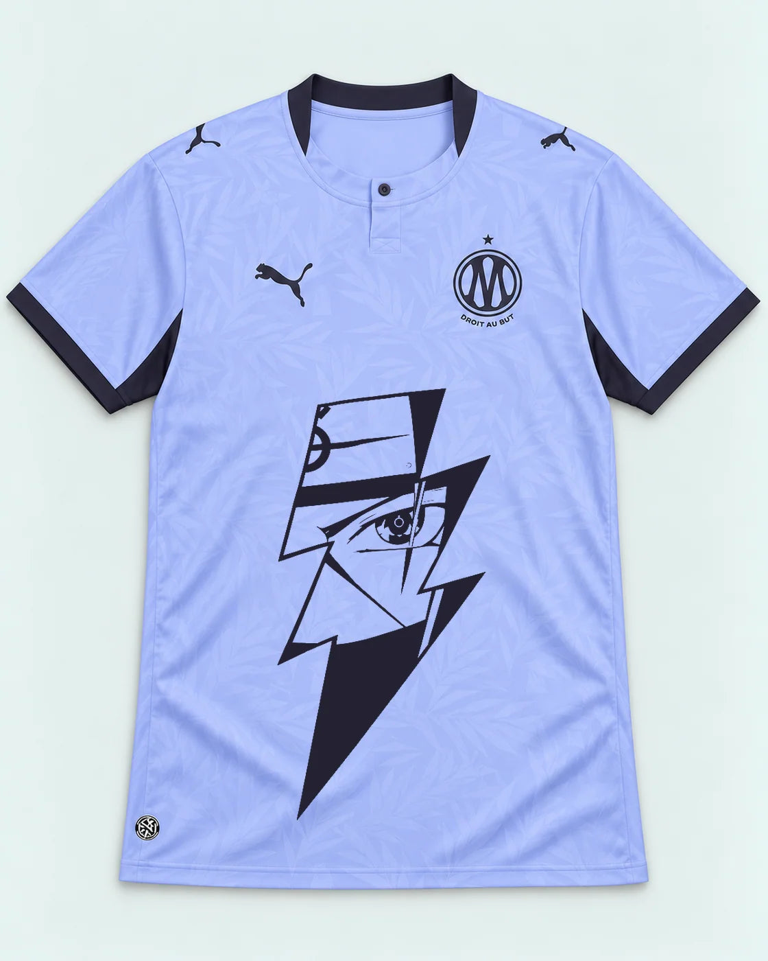 Olympique Marseille Lavender Kakashi Lightning Eye Jersey — Front