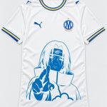Olympique Marseille White Itachi Silent Promise Jersey — Front