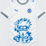 Olympique Marseille White Kakashi Silent Jutsu Jersey — Front