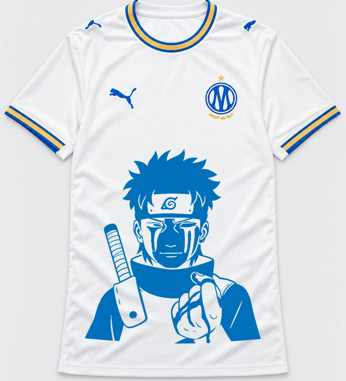 Olympique Marseille White Shisui Last Promise Jersey — Front