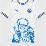Olympique Marseille White Shisui Raven Oath Jersey — Front