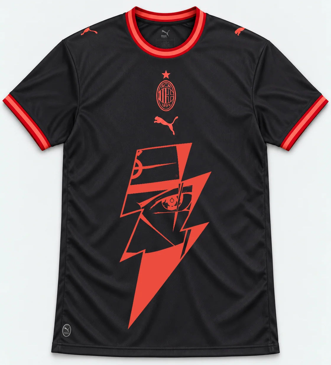 AC Milan Dark Kakashi Lightning Eye Jersey — Front