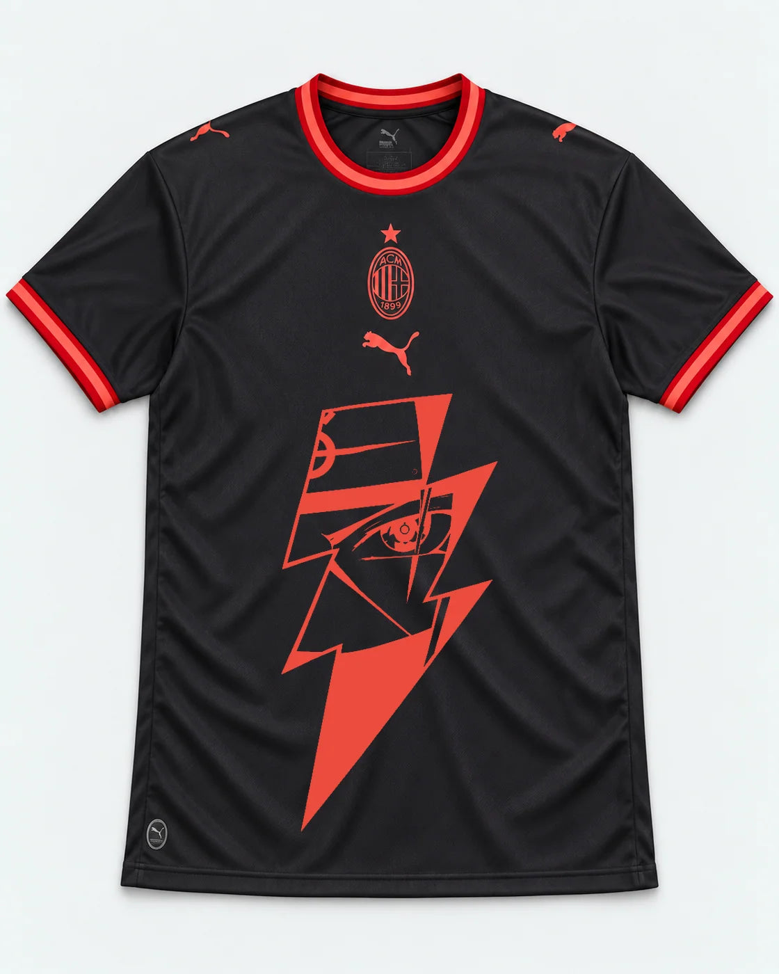AC Milan Dark Kakashi Lightning Eye Jersey — Front
