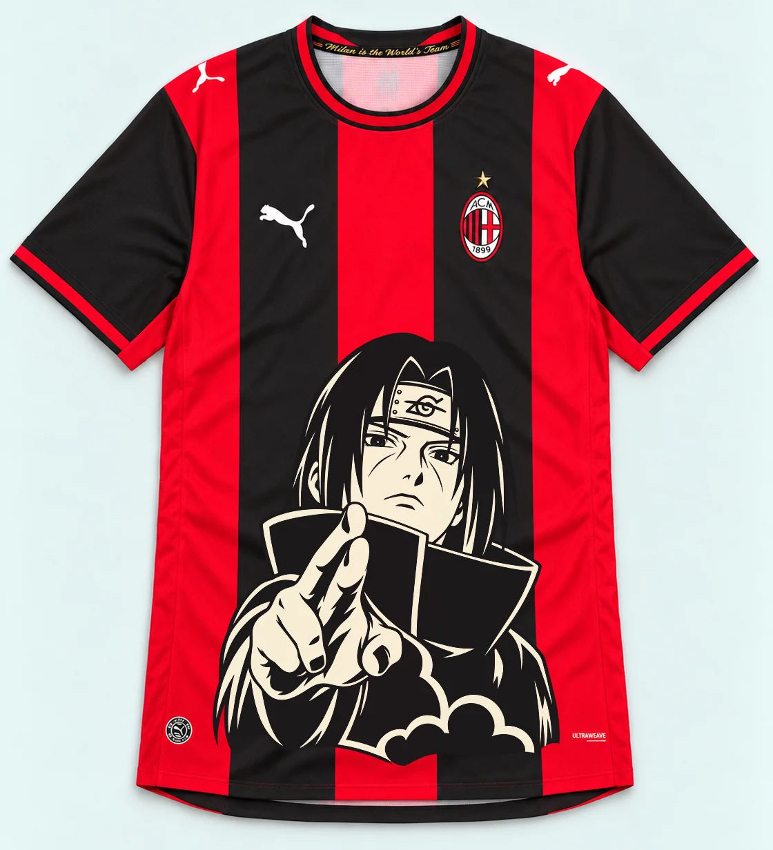 AC Milan Red Itachi Silent Promise Jersey — Front