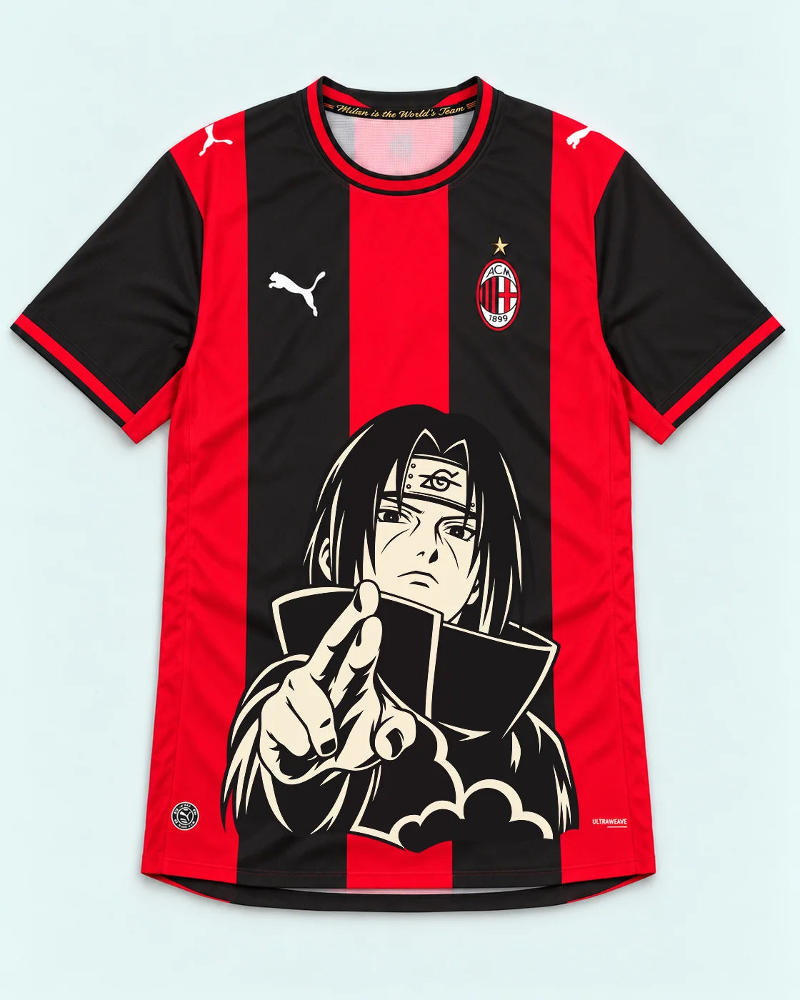 AC Milan Red Itachi Silent Promise Jersey — Front