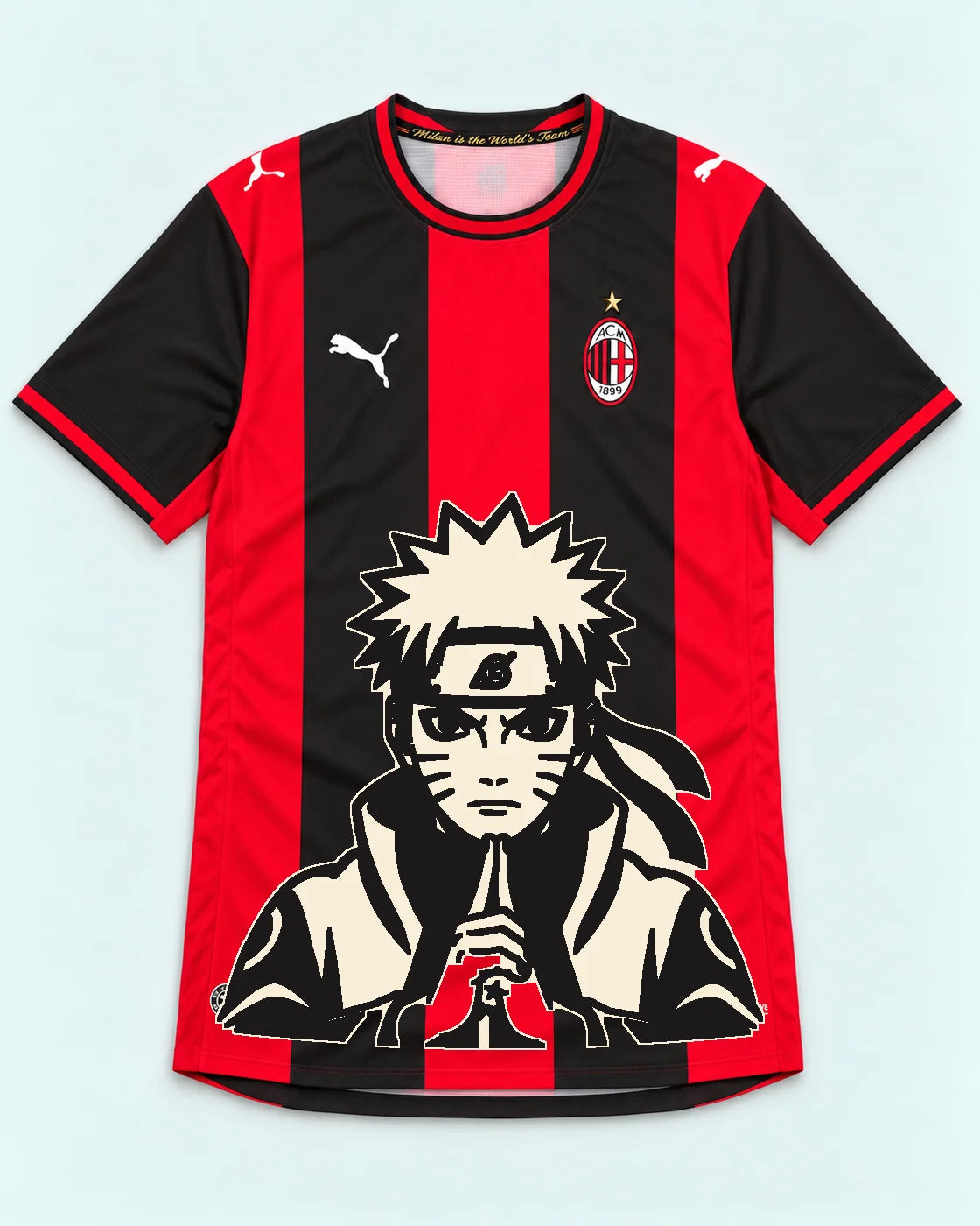 AC Milan Red Naruto Sage Resolve Jersey — Front