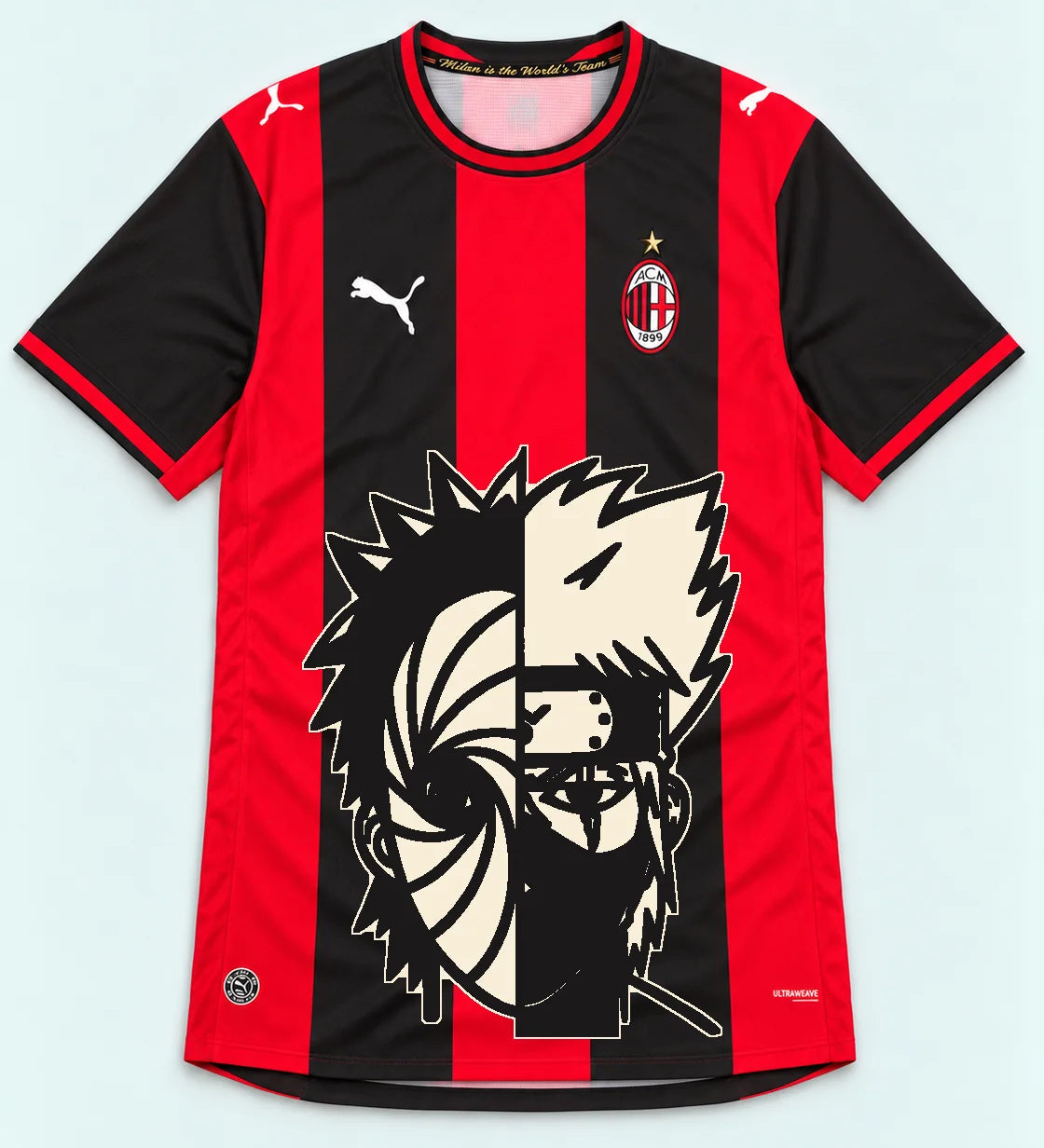 AC Milan Red Obito Kakashi Shared Destiny Jersey — Front