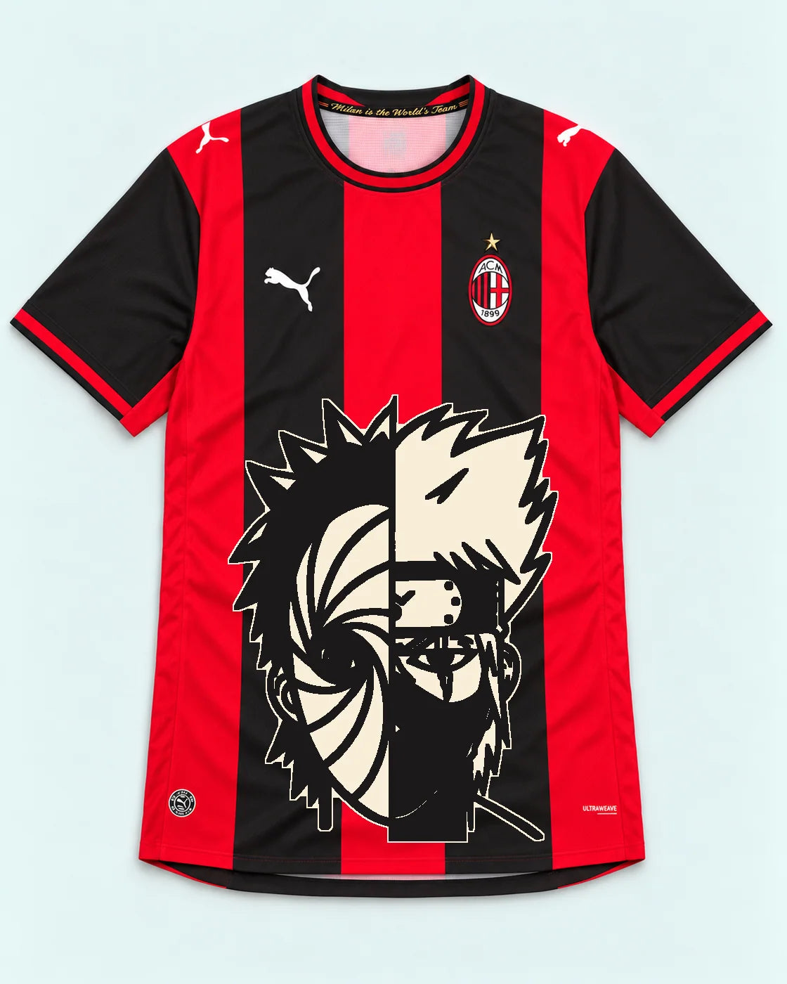 AC Milan Red Obito Kakashi Shared Destiny Jersey — Front