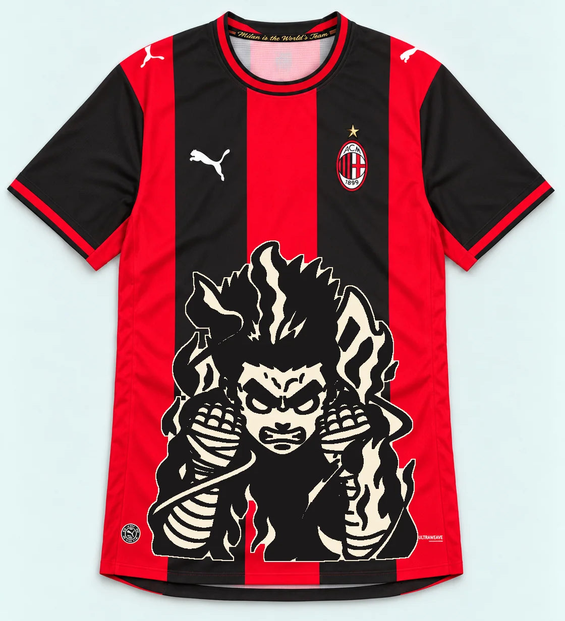 AC Milan Red Rock Lee Inner Flame Jersey — Front
