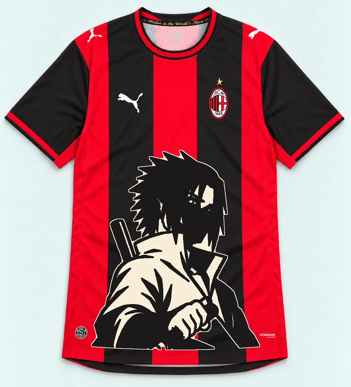 AC Milan Red Sasuke Last Uchiha Jersey — Front