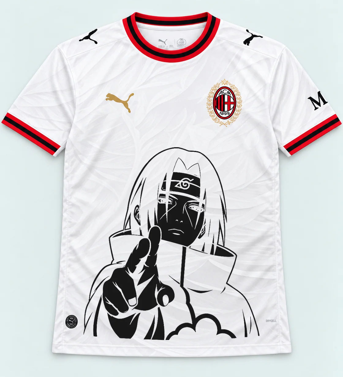 AC Milan White Itachi Silent Promise Jersey — Front