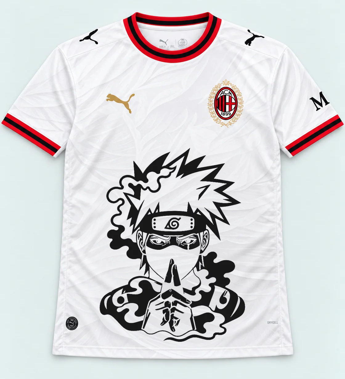 AC Milan White Kakashi Silent Jutsu Jersey — Front