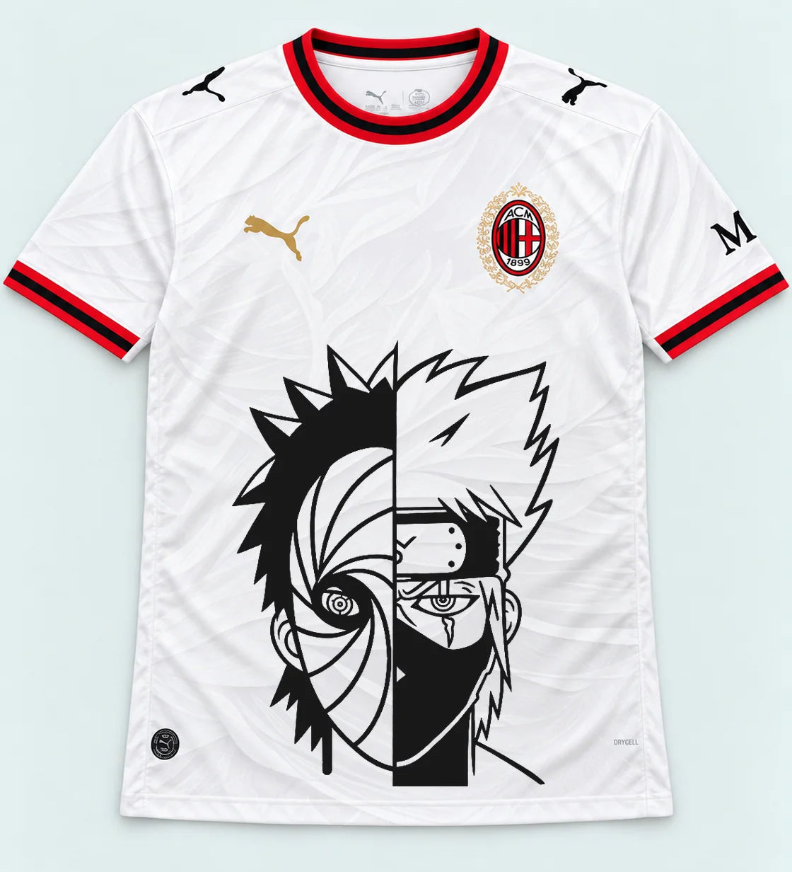 AC Milan White Obito Kakashi Shared Destiny Jersey — Front