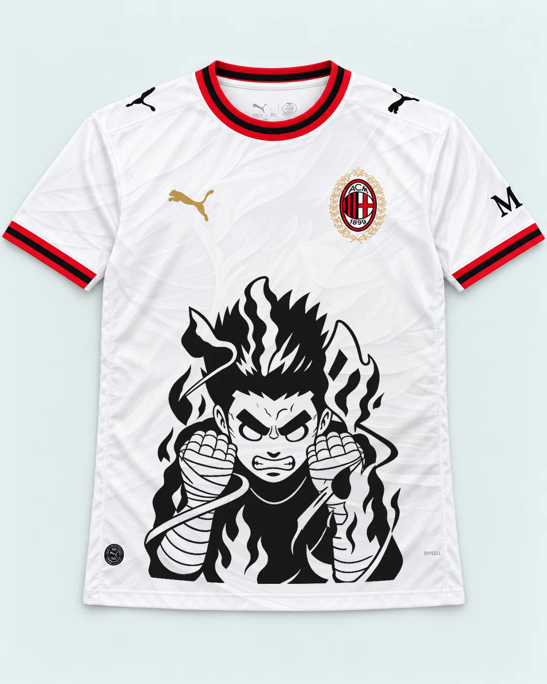 AC Milan White Rock Lee Inner Flame Jersey — Front