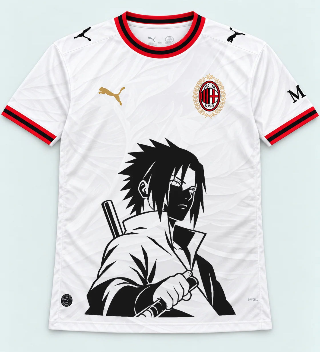 AC Milan White Sasuke Last Uchiha Jersey — Front