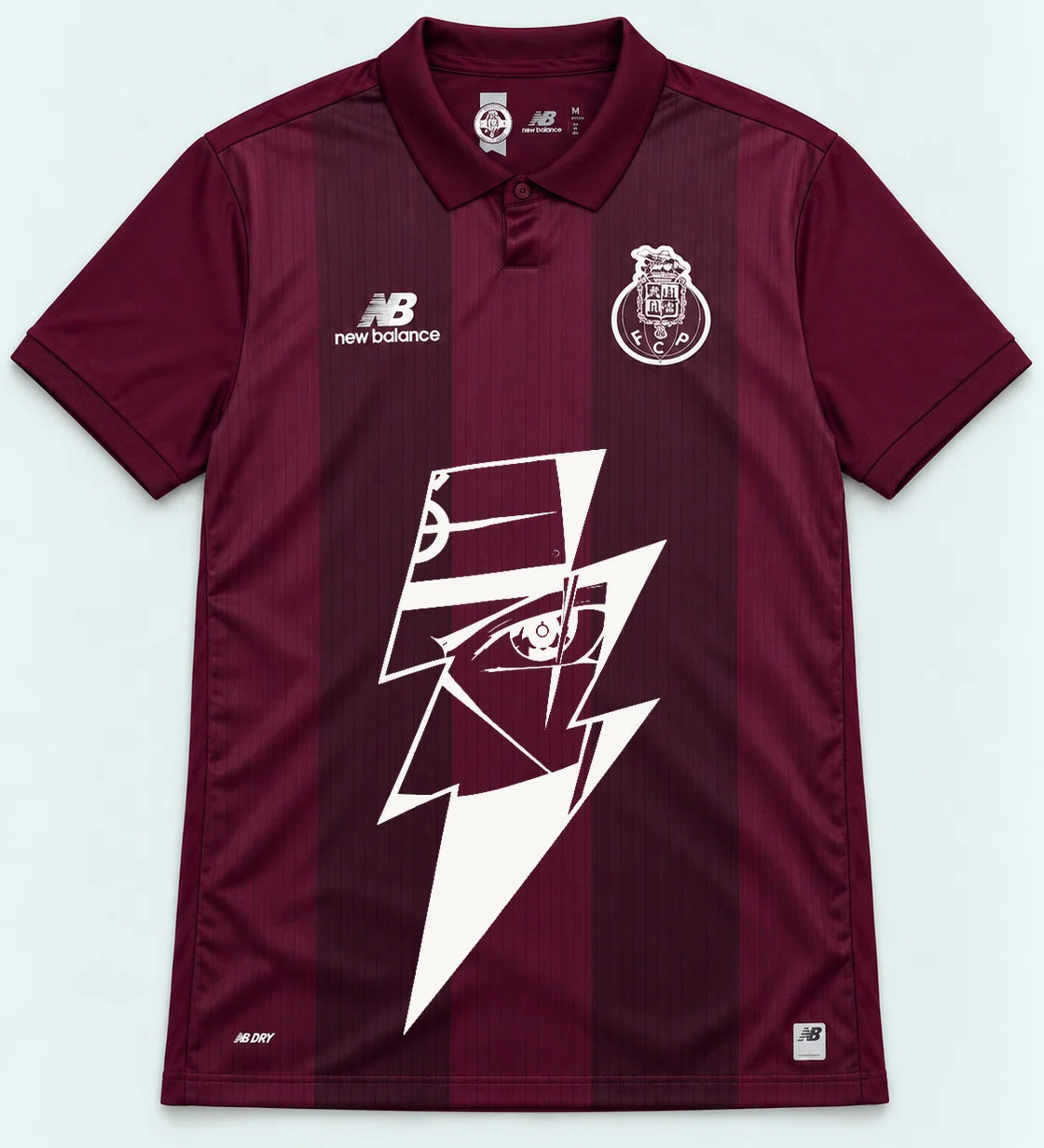 Porto Burgundy Kakashi Lightning Eye Jersey — Front