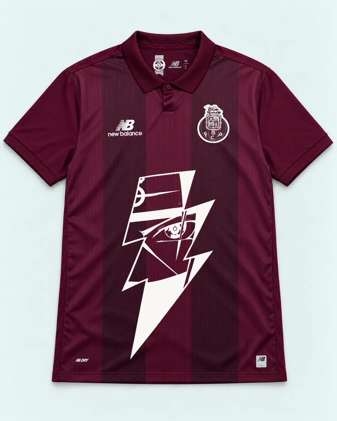 Porto Burgundy Kakashi Lightning Eye Jersey — Front