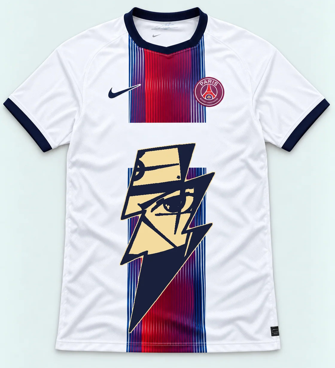 PSG White Kakashi Lightning Eye Jersey — Front