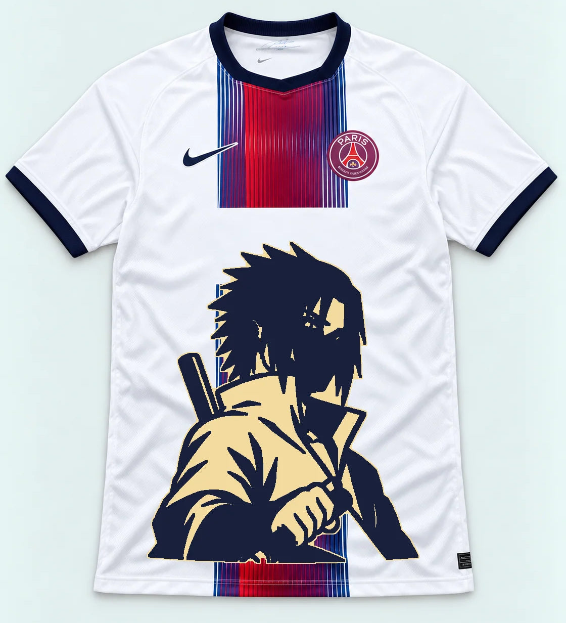 PSG White Sasuke Last Uchiha Jersey — Front