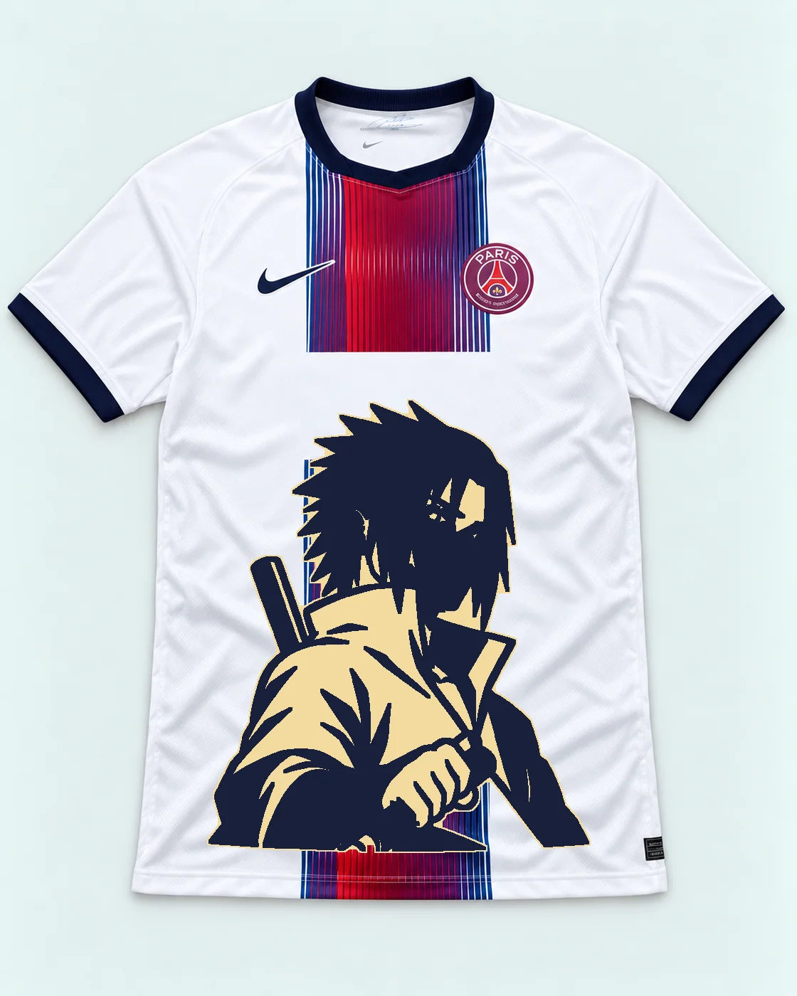 PSG White Sasuke Last Uchiha Jersey — Front