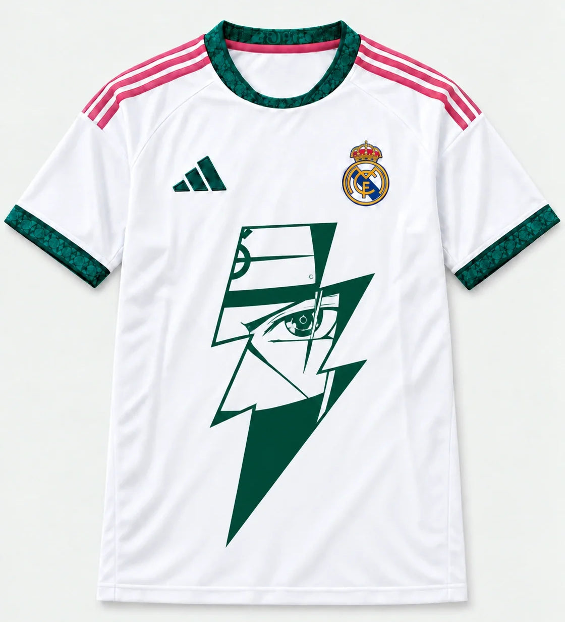 Real Madrid Home Kakashi Lightning Eye Jersey — Front
